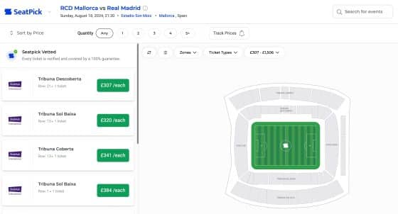 Mallorca vs Real Madrid tickets