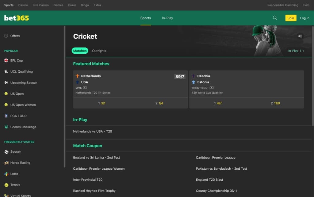 bet365 cricket