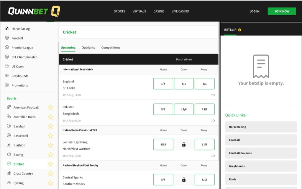 quinnbet cricket