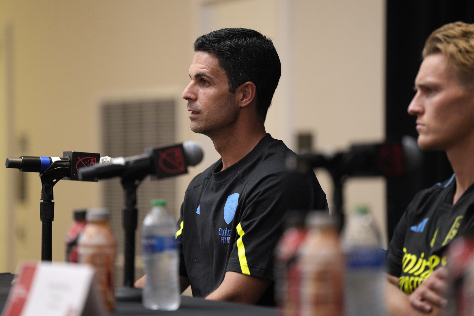 Mikel Arteta and Martin Odegaard Arsenal Press Conference