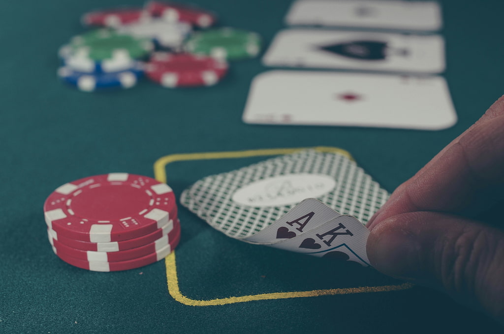 Man playing poker