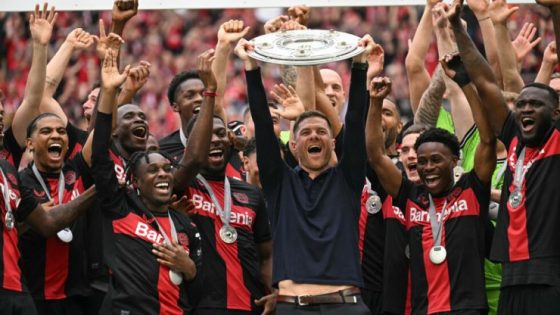 Bayer Leverkusen Lifting the 2023-24 Bundesliga Title