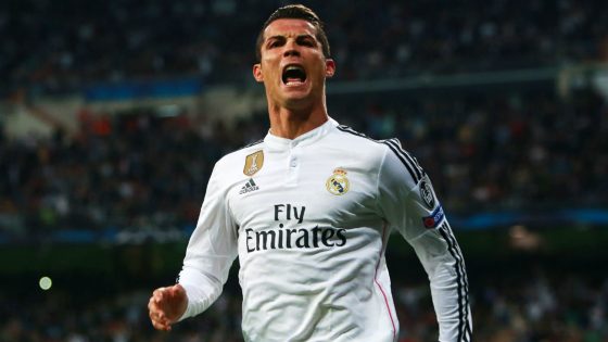 Cristiano Ronaldo Letting Out a War Cry After Scoring for Real Madrid