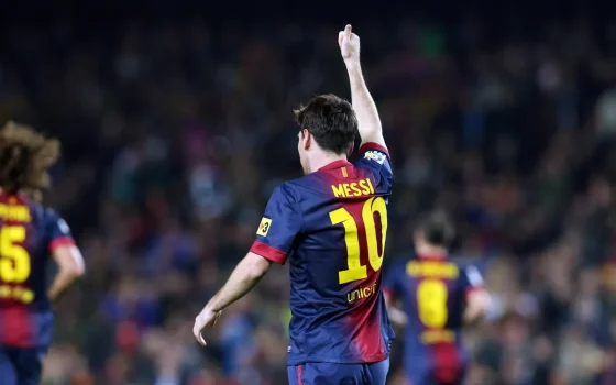 Lionel Messi, Celebrating, After Scoring for Barcelona