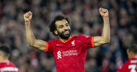 Mohamed Salah, Liverpool Star, Celebrates