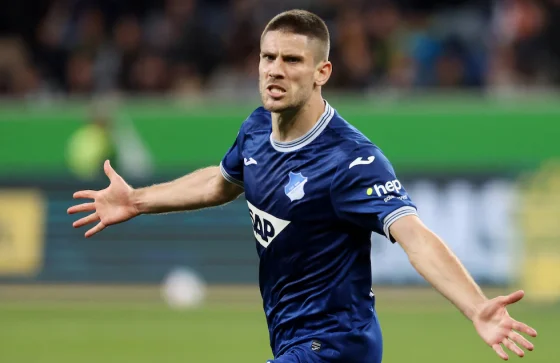 Andrej Kramaric Celebrating After Scoring for Hoffenheim