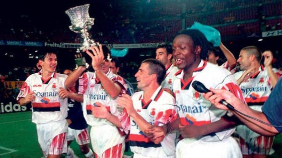 Mallorca Players Celebrating After Winning the Supecopa in 1998