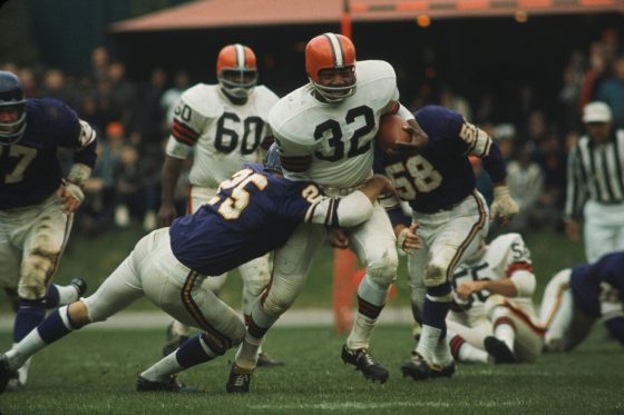 NFL fullback Jim Brown circa 1965