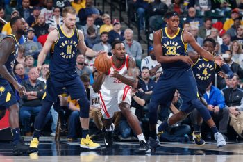 Domantas Sabonis (No. 11) and Myles Turner (No. 33) comprise one of the best frontcourt duos in the NBA