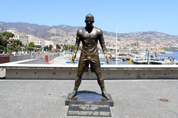 Both Cristiano Ronaldo and Zlatan Ibrahimovic are honored with unusual statues.