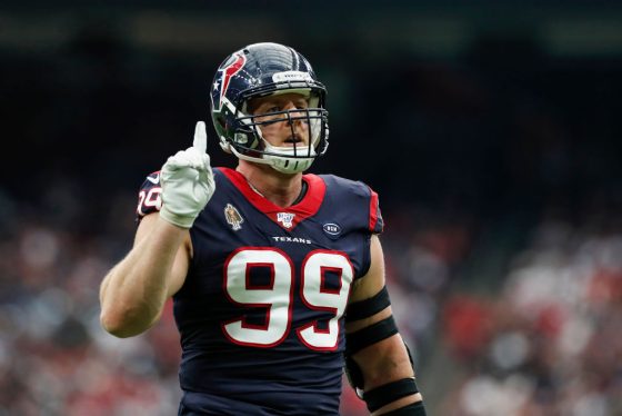 Texans defensive end J.J. Watt suffered a season-ending injury on Sunday.