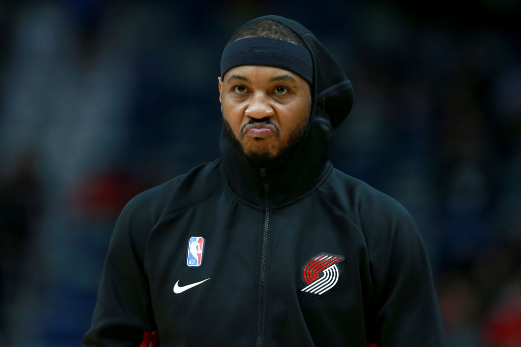 Nba 1 Awful Stat From Carmelo Anthony S Portland Trail Blazers Debut