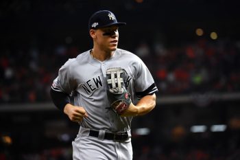 Even the iconic New York Yankees jersey will feature a Nike Swoosh this season.