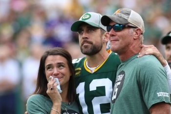 Aaron Rodgers and Brett Favre