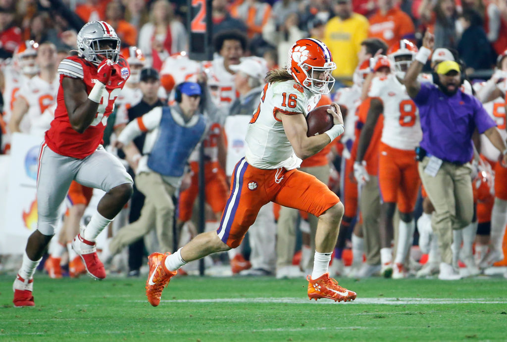 The 2020 college football championship odds were released Tuesday, with Clemson and Ohio State starting as the two favorites.