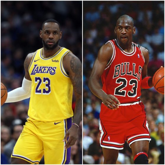 LeBron James and Michael Jordan