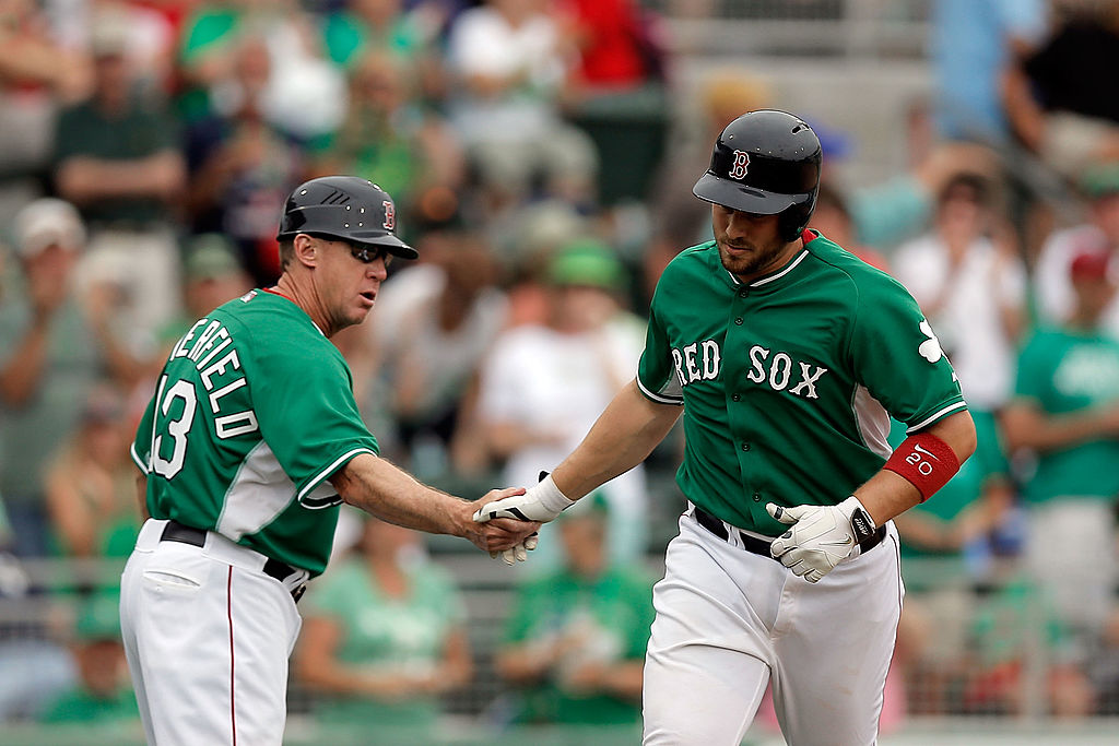 Boston Red Sox Wear Green Jerseys 