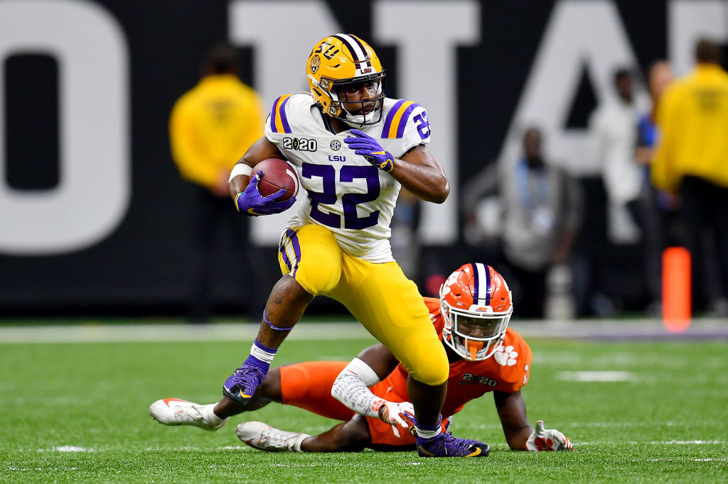 The Story Within Clyde Edwards-Helaire's Name  When Clyde Edwards-Helaire  steps on the field for LSU, the name on the back of his jersey tells a  story of love, support, and a