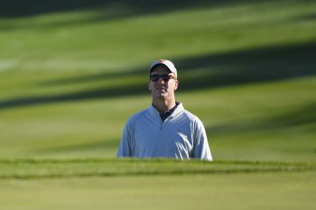 Former NFL quarterback Peyton Manning golfing in 2020