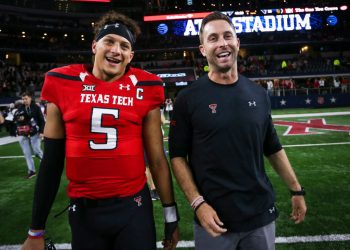 Kliff Kingsbury made Patrick Mahomes jealous when viewers got to see him conduct the NFL draft from his $4.45 million mansion.