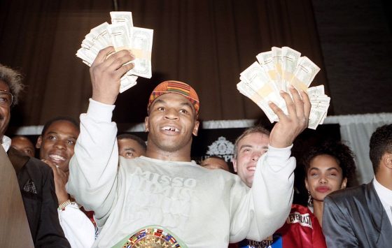 Mike Tyson spent plenty of prize money on luxurious purchases, including a $2 million bathtub.