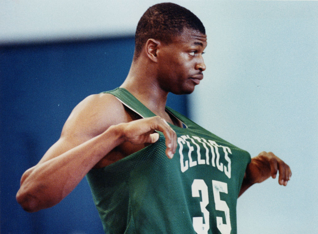 1988-89 Reggie Lewis Game-Worn Celtics Jersey (w/Memorial Band)