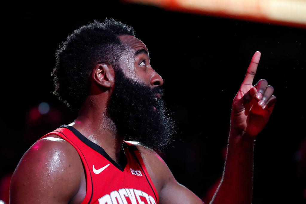James Harden in my Houston Rockets x ASTROWORLD jersey (RATE THIS