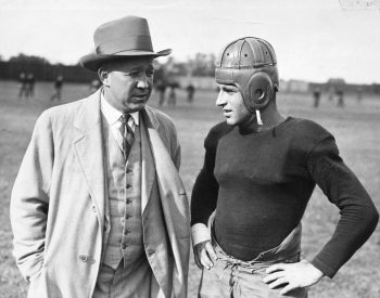 Notre Dame football coach Knute Rockne tragically died in a plane crash.