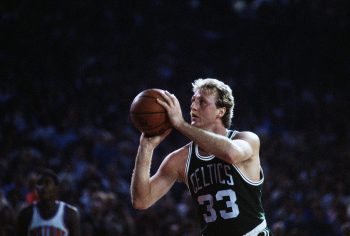 Larry Bird Shooting Free Throw