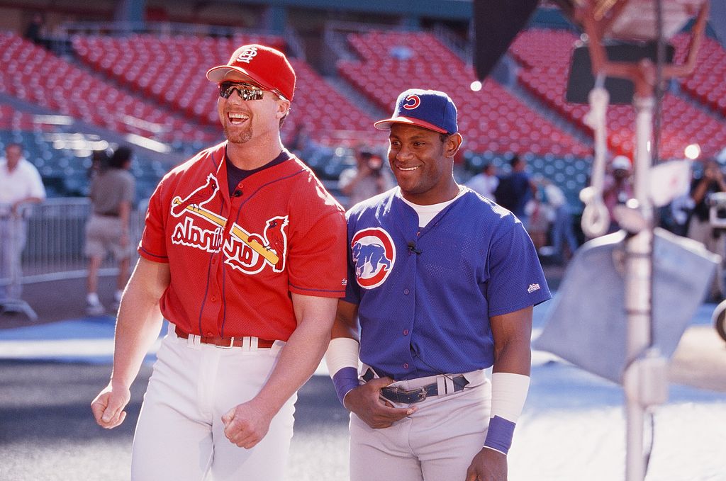 Mark McGwire and Sammy Sosa amidst the - Baseball In Pics