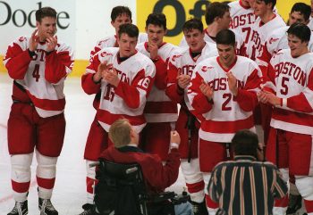 Travis Roy Joins BU On The Ice After Beanpot Win