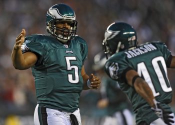 Donovan McNabb and DeSean Jackson of the Philadelphia Eagles