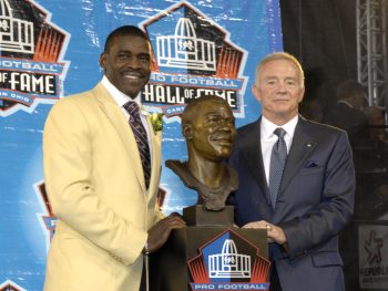 Dallas Cowboys owner Jerry Jones and Michael Irvin