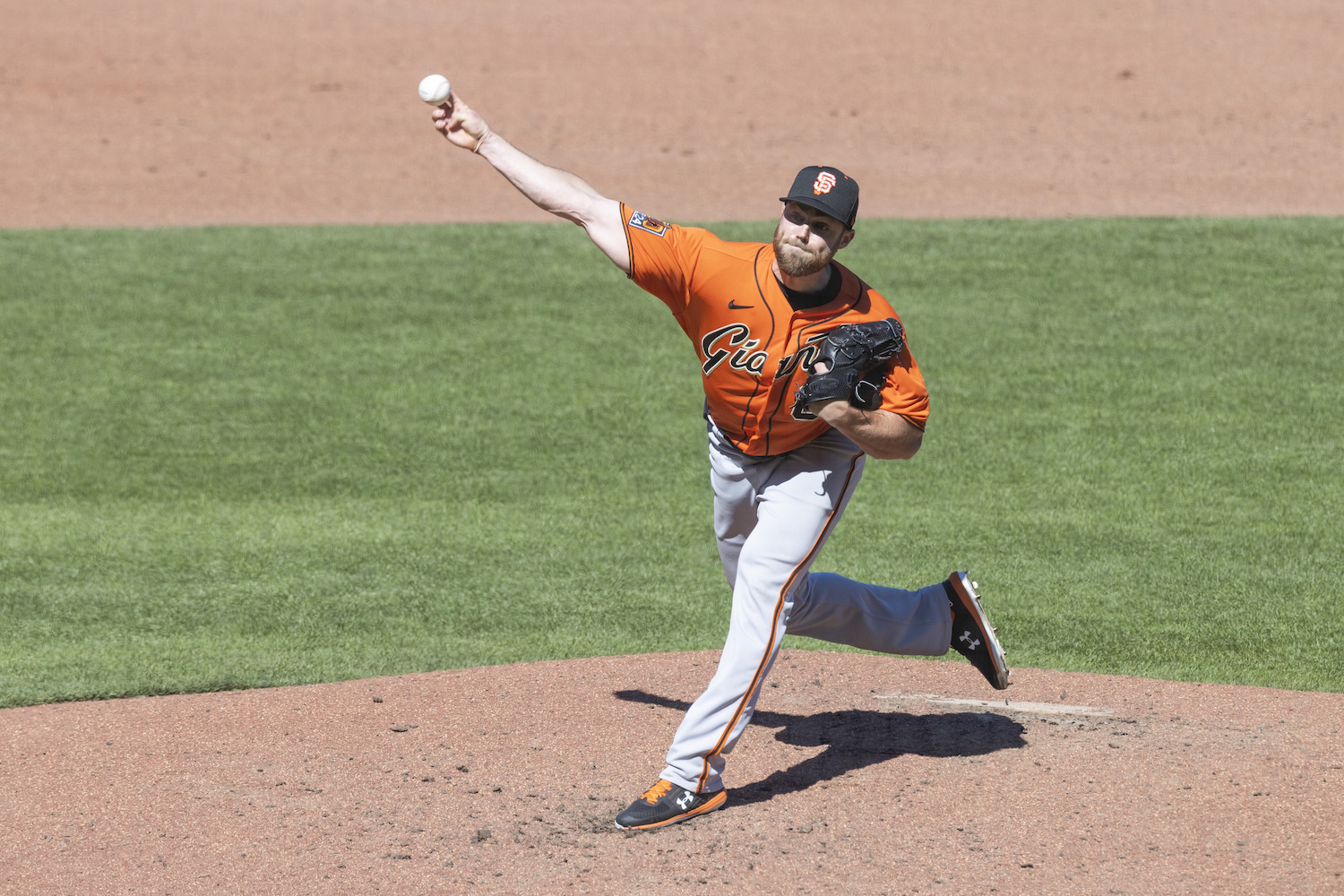 San Francisco Giants Pitcher Sam Coonrod Stands While All Other Players ...