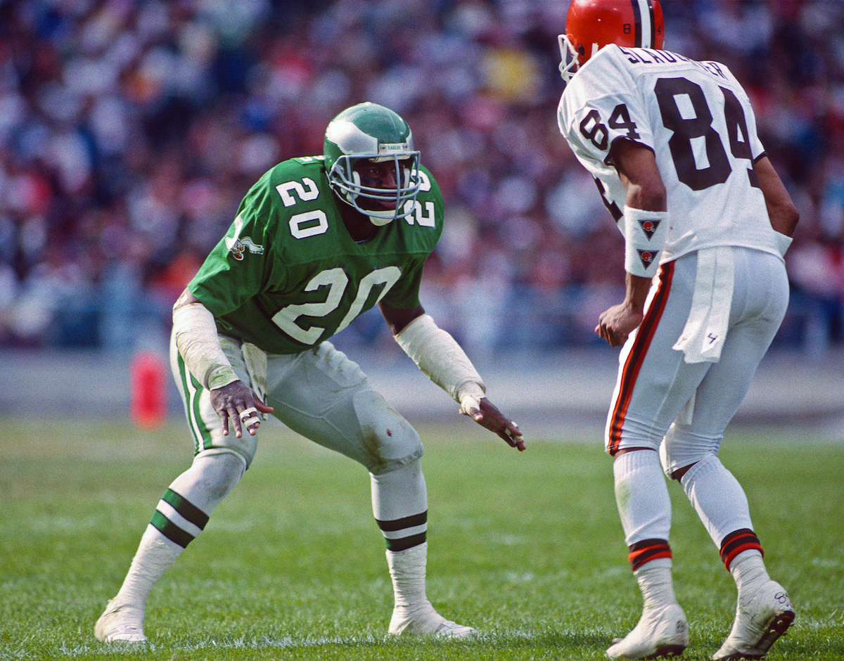 Andre Waters of the Philadelphia Eagles before a NFL football game