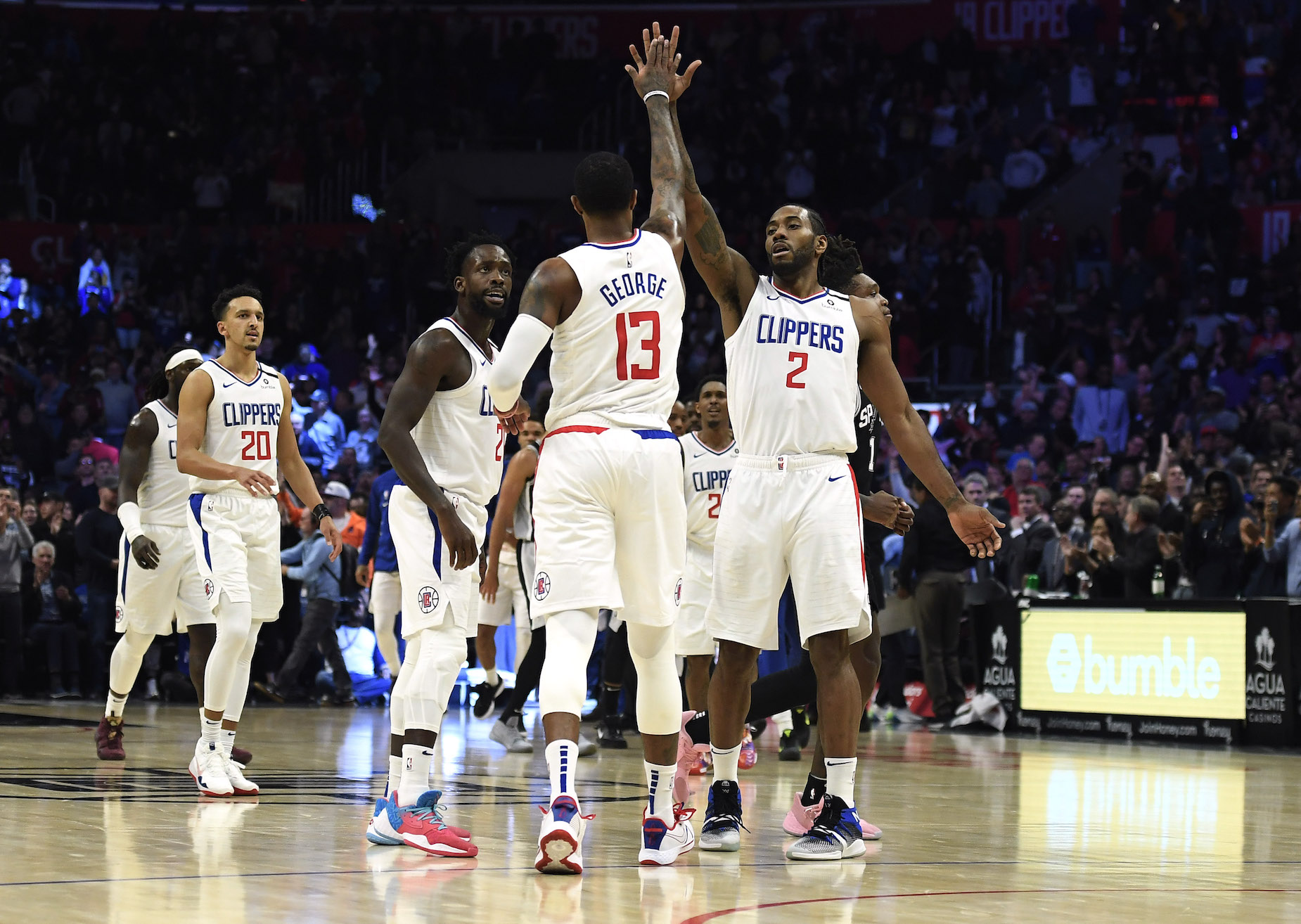 Kawhi Leonard Hands Paul George