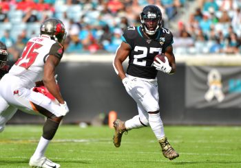 Leonard Fournette #27 of the Jacksonville Jaguars