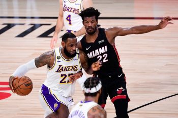 Jimmy Butler led the Miami Heat to an improbable Game 3 win Sunday night, and he wasn't afraid to talk trash to LeBron James afterward.