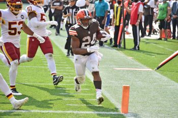 Nick Chubb #24 of the Cleveland Browns