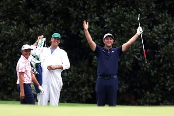 Jon Rahm made the craziest hole-in-one on the par-3 16th hole during a practice round on Tuesday. You'll have to see it to believe it.