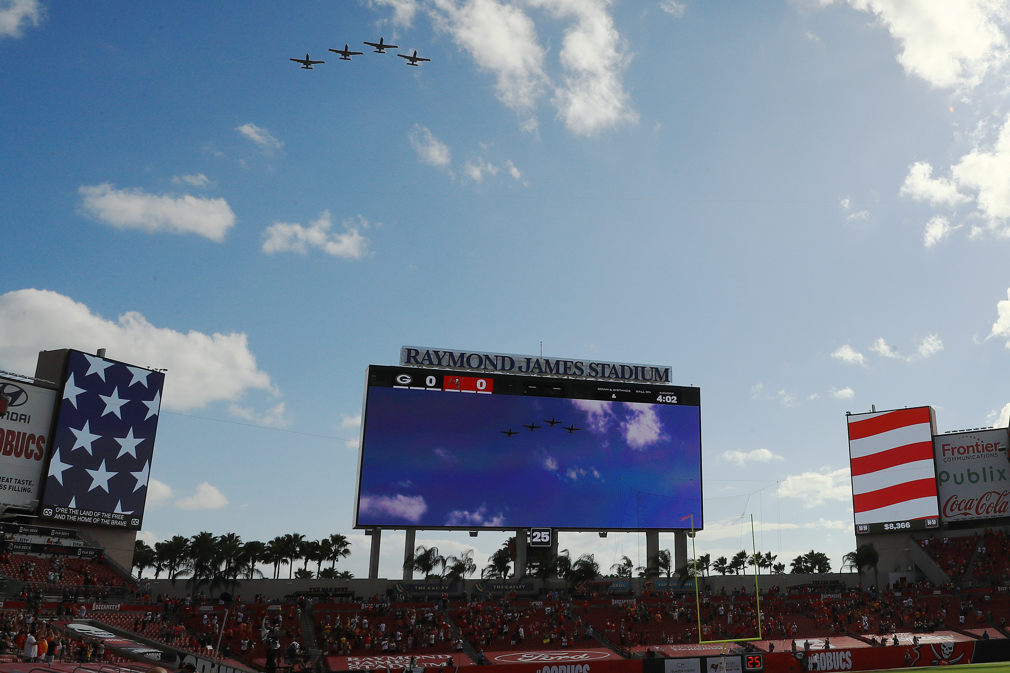 When Was The First Military Flyover At A Sporting Event?