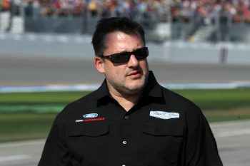 Tony Stewart Won a Race and Celebrated by Posing on a Bull