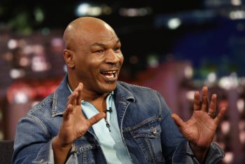 Mike Tyson telling a story while appear on a TV show