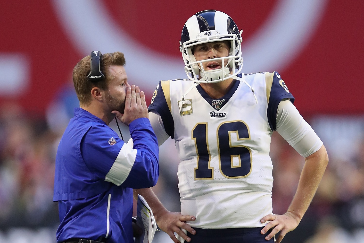 Rams' McVay knows PI call missed, but also saw Goff facemask