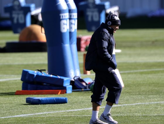 New England Patriots head coach Bill Belichick walks across the field during a practice at Gillette Stadium on Nov. 5, 2020.