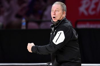 Michigan State head coach Tom Izzo during a 2021 game.