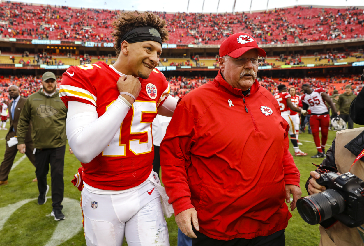 Kansas City Chiefs quarterback Patrick Mahomes and head coach Andy Reid.