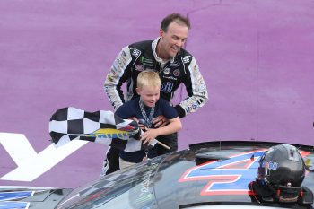 NASCAR star Kevin Harvick cloned the 12th hole at Augusta National, site of The Masters.