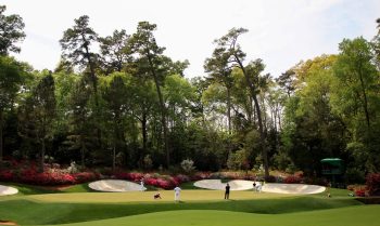 The 13th green at Augusta National Golf Club, site of The Masters.