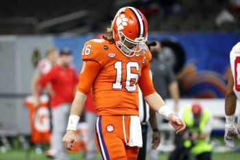 Clemson Tigers quarterback Trevor Lawrence during the Sugar Bowl in 2021.